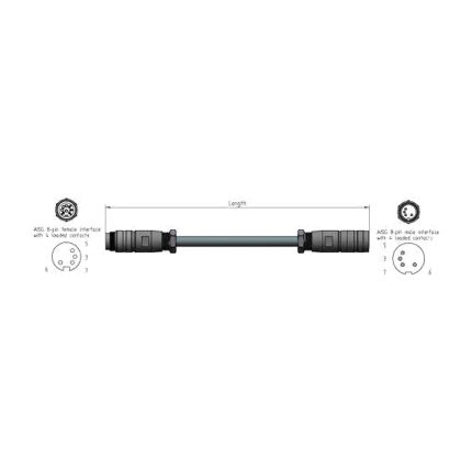 4 PIN AISG RET Cable Assemblies - AISG-FV-4PIN